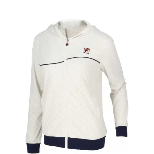 FILA Tennis Tops Women's White Hooded Moderate