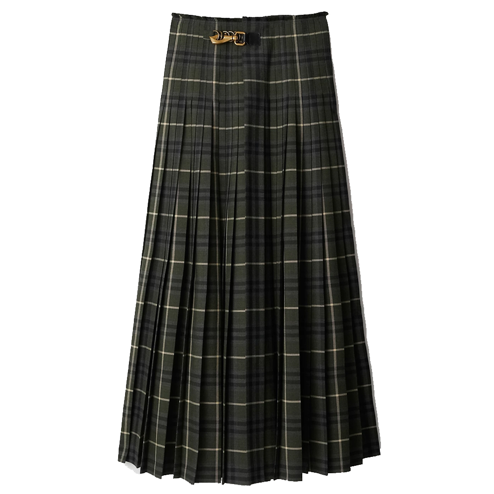 Burberry Checked Pleated A Line Kilt