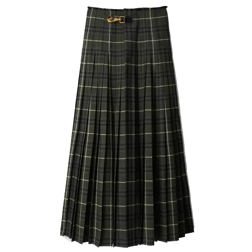 Burberry Checked Pleated A Line Kilt