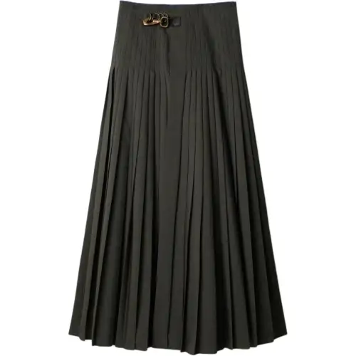 Burberry Casual Long Skirt Women's Slate Heather Gray
