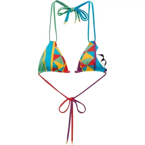 Loewe x Paula's Ibiza geometric-print bikini top