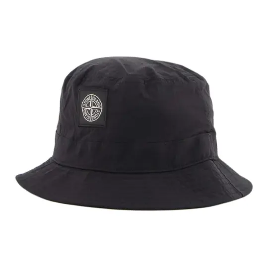 STONE ISLAND Original Design Polyamide Bucket Hats Unisex Black