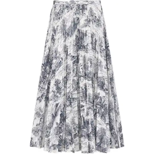Christian DIOR Pattern Printed Pleated Skirt