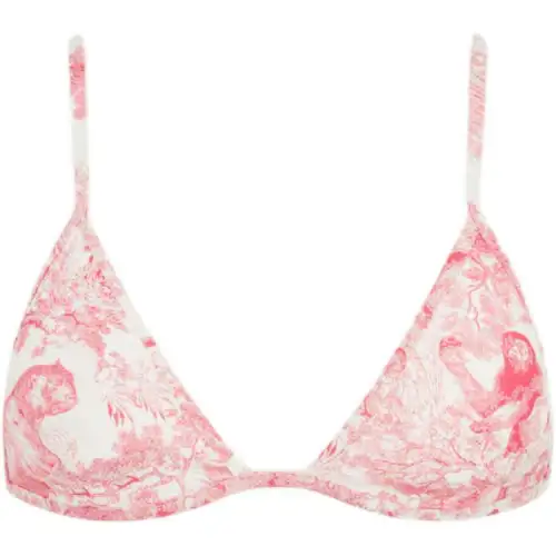 Christian DIOR All Over Patterned Tied Bikini Top