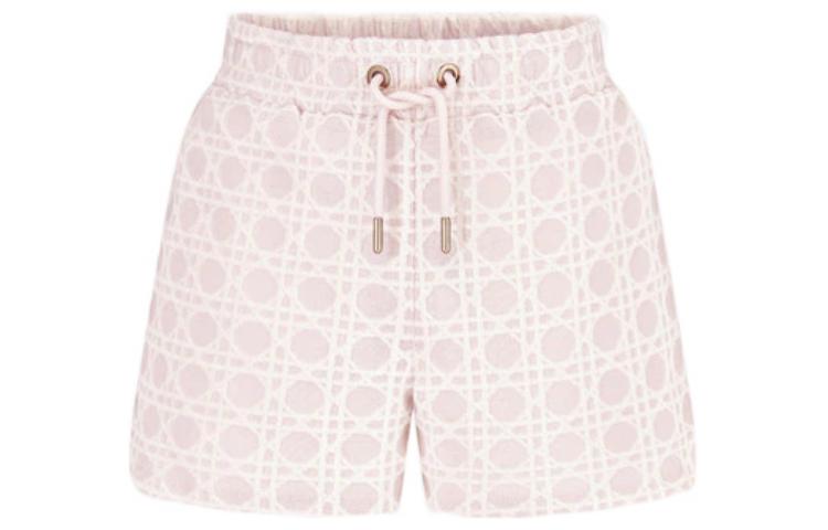 DIOR Colored fuchsia shorts, children's clothing, print, drawstring, for teenagers