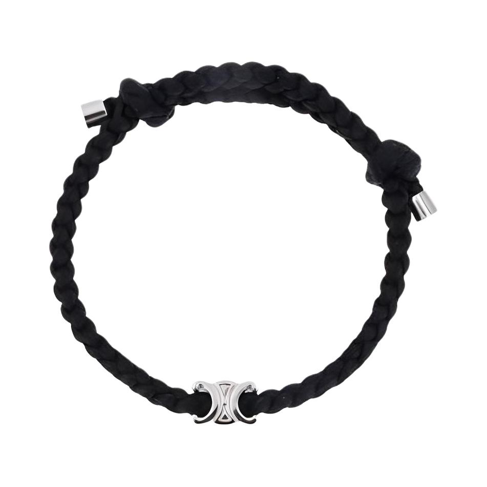 Мужской браслет CELINE Logo Metal Chain (черный)