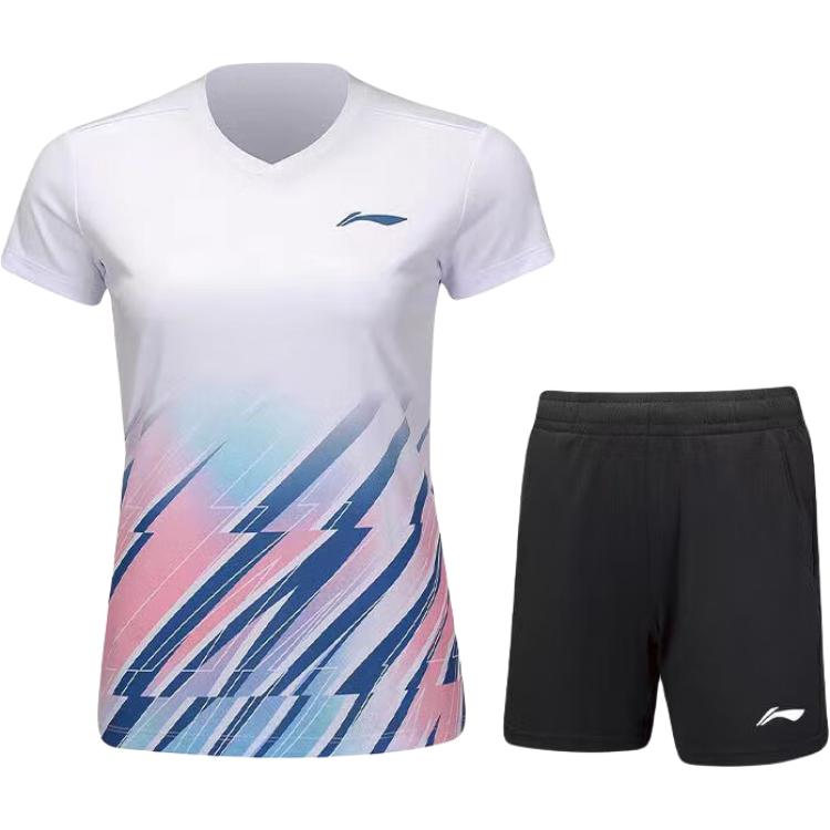 Li Ning Badminton Jersey Women's White Black