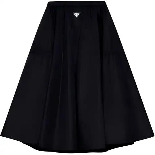 Prada patch-pocket drawstring midi skirt