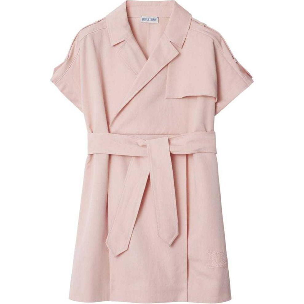 Детское платье Burberry с поясом (розовое)