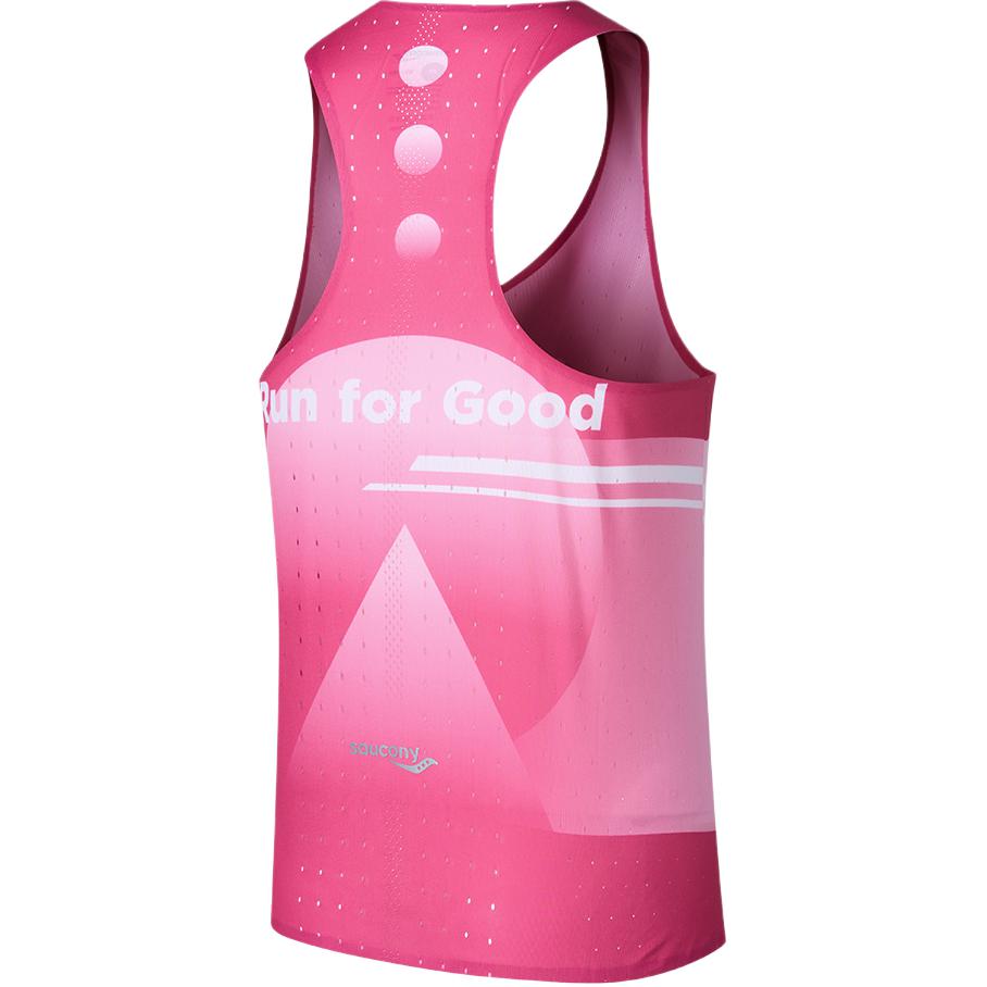 Saucony Running Tank Top Unisex Purple Plum Print