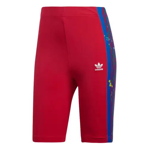 Adidas Originals Floral ROSE Cycling Pants Women's Red