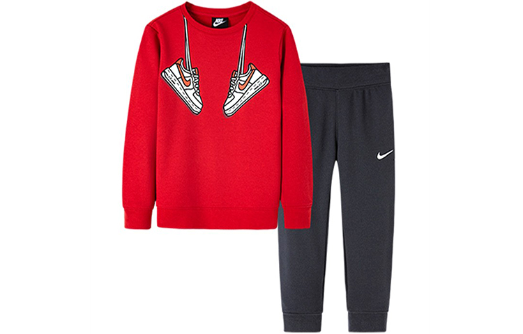 Костюм Nike Logo (красно-черный)