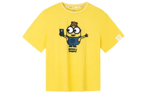 Levi’s x MINIONS Levi’s children’s clothing Minion IP joint short-sleeved T-shirt yellow youth