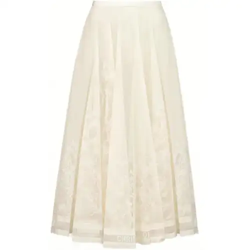 DIOR Casual Long Skirt Women's White