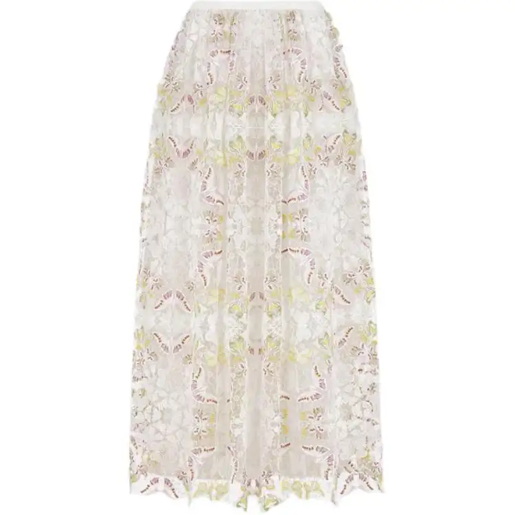 DIOR Casual Long Skirt Women's White
