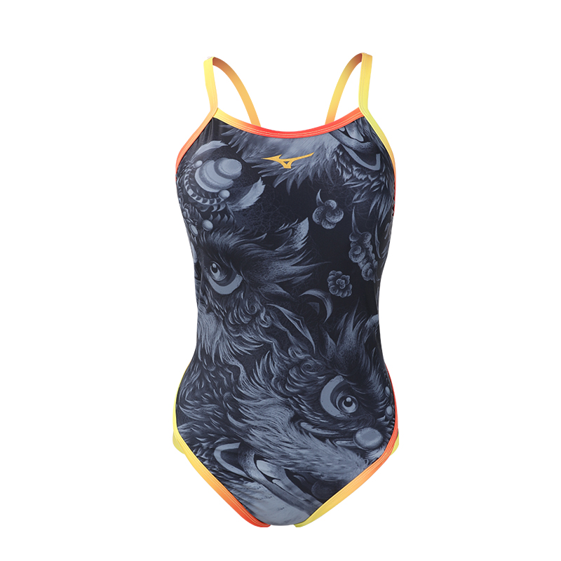 Mizuno Lion Collection One piece Swimsuit Women’s Subtle Texture Black
