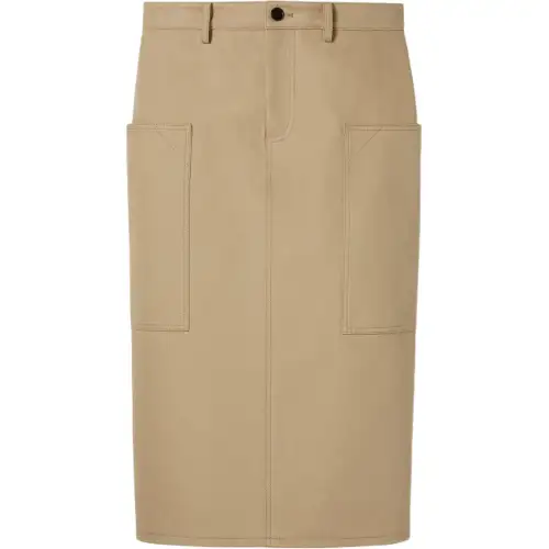 GUCCI Embossed Mid length Cotton Drill Skirt