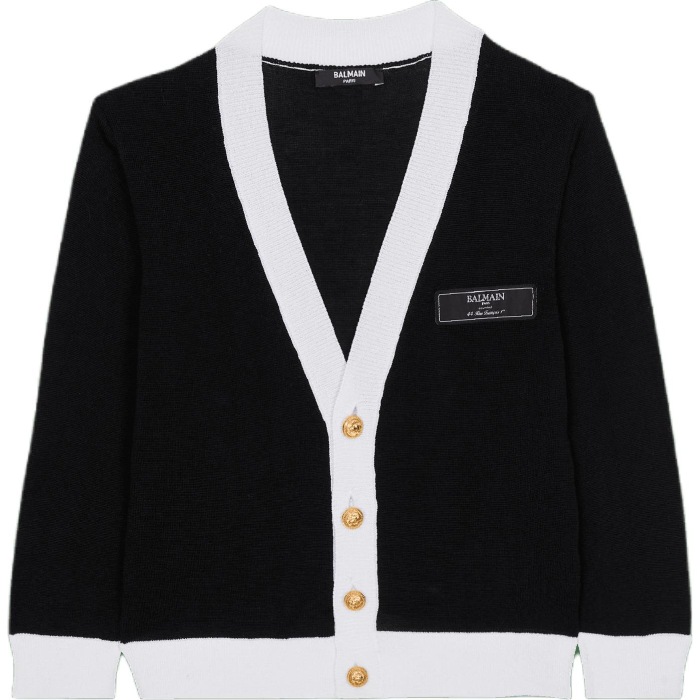 Детский кардиган BALMAIN (черный)