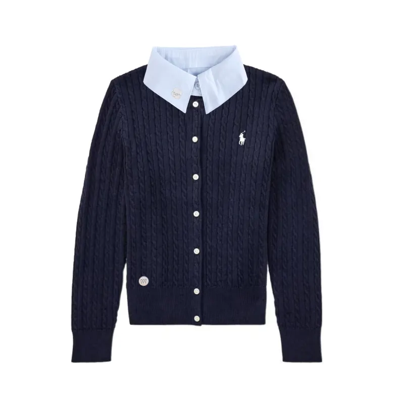 Ralph lauren, uniform, knitted amber cute children's sweater with bow, custom-made, with embroidery
