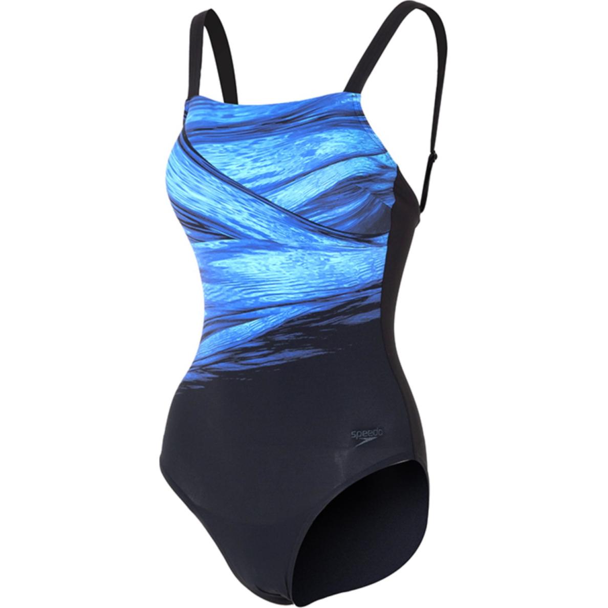 Speedo One piece Swimsuit Women’s Blue Black