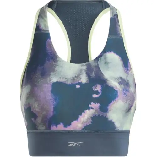 Reebok Running Allover Print Bra Sports Underwear Women's Basketball Blue