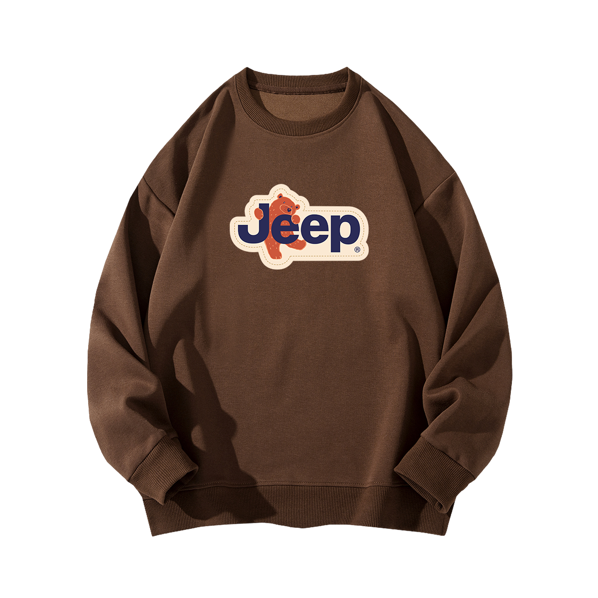 Унисекс свитшот Jeep logo (бежевый) — фото 19