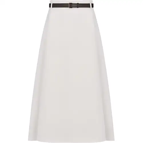 DIOR SS25 Casual Long Skirt Women's White