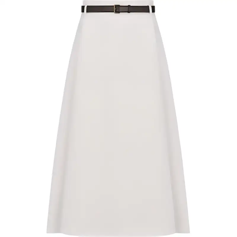 DIOR SS25 Casual Long Skirt Women's White