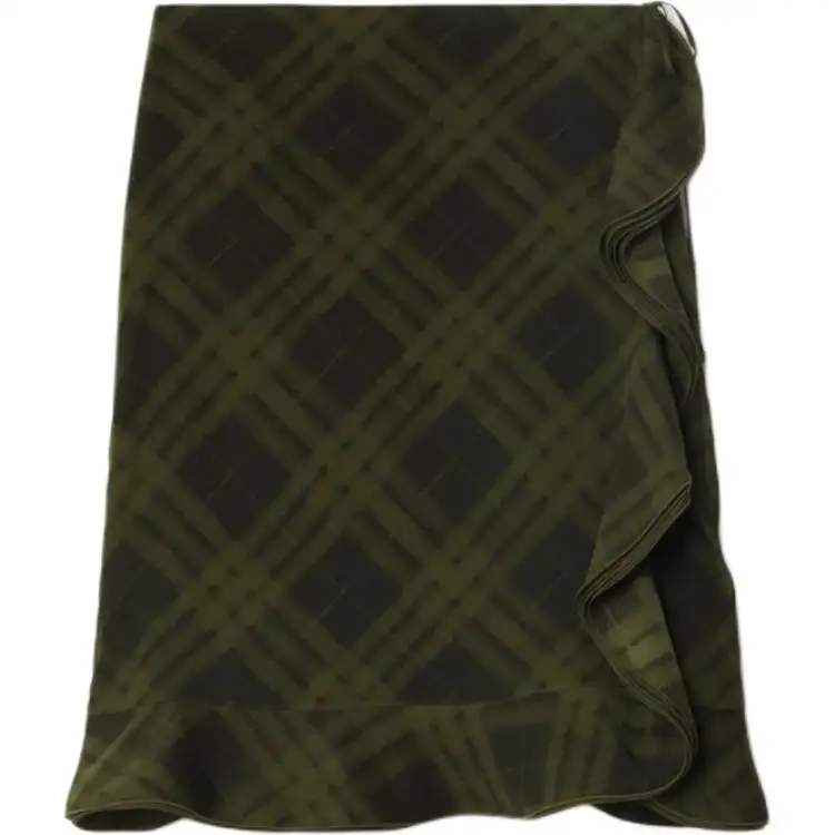 Burberry Casual Long Skirt Women's Oil Cyan