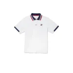 FILA Polo Shirts Unisex White Polo Collar Moderate Straight Fit