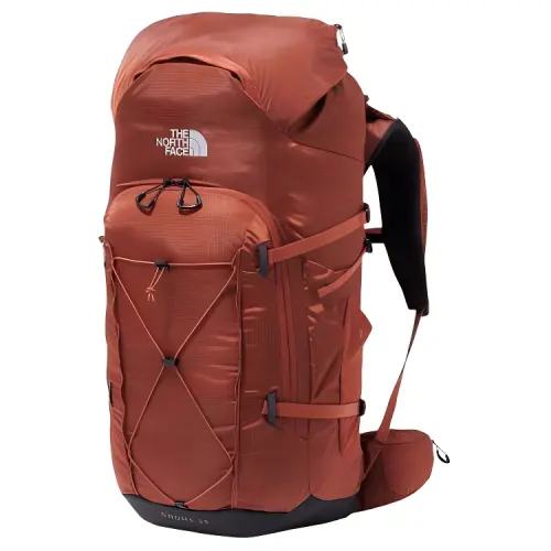 THE NORTH FACE 27L Backpack Outdoor Bag Recycled Nylon Red Brown Unisex