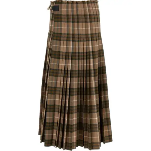 Burberry Checked Maxi Skirt