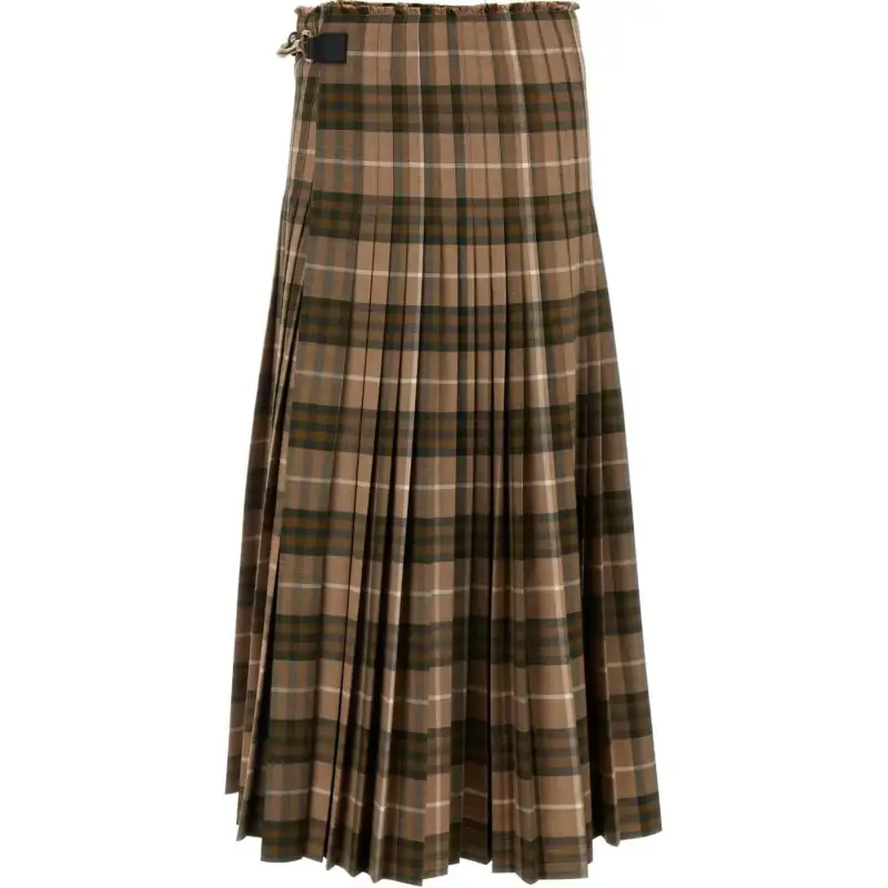 Burberry Checked Maxi Skirt