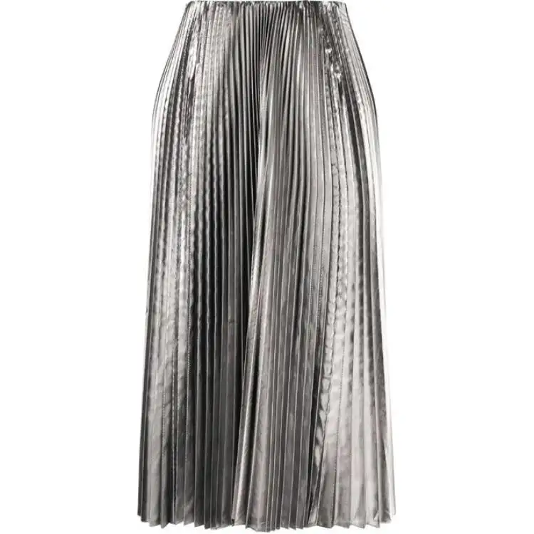 Balenciaga Metallic Pleated Skirt