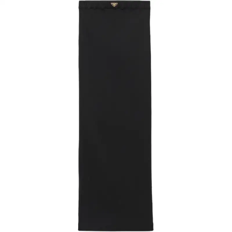 PRADA Ribbed Jersey Midi Skirt
