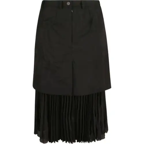 Balenciaga Casual Long Skirt Regular Women's Black
