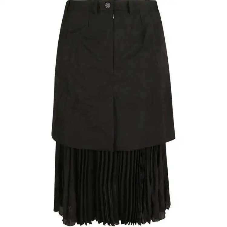 Balenciaga Casual Long Skirt Regular Women's Black