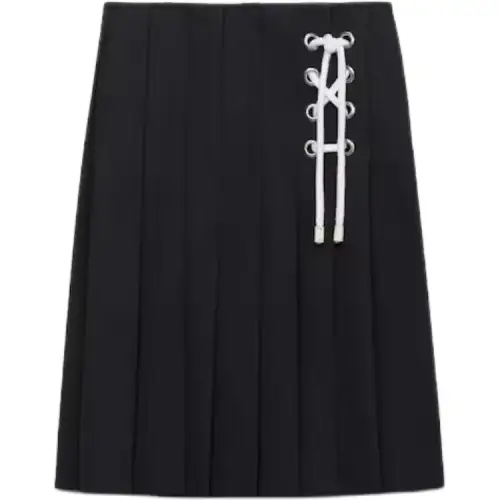 PRADA SS25 Casual Long Skirt Women's Blue