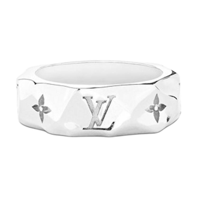 Мужское кольцо Louis Vuitton Monogram (серебряное)