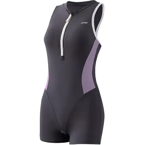 Li Ning One piece Swimsuit Women's Taro Purple Powder
