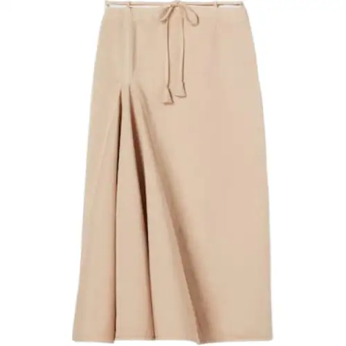 GUCCI Cotton Linen Skirt With Pleats