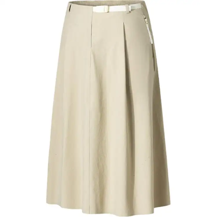 Anta Casual Long Skirt Women's Plain Khaki