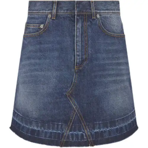 DIOR FW24 Denim Short Skirts Women's Blue