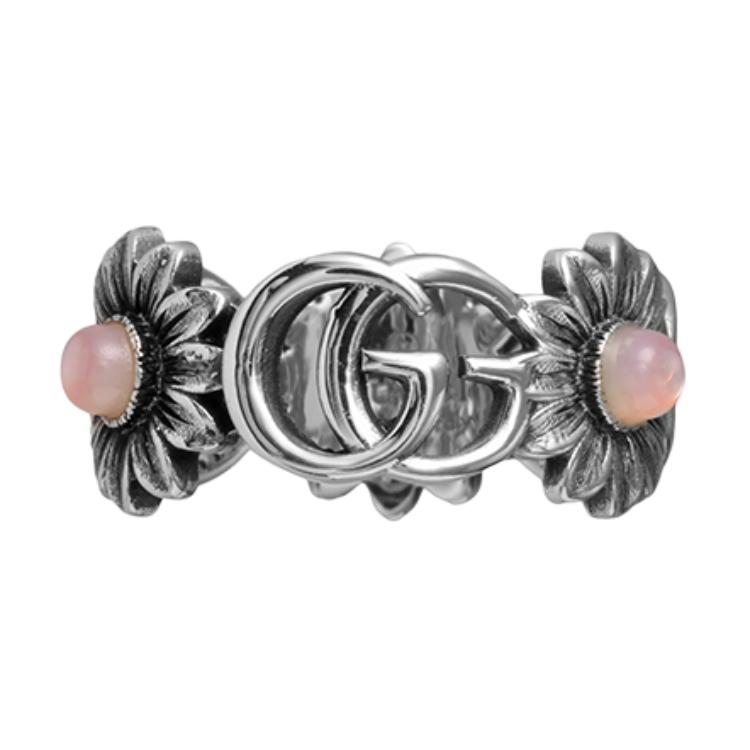 Женское кольцо Gucci GG Marmont (серебряное)