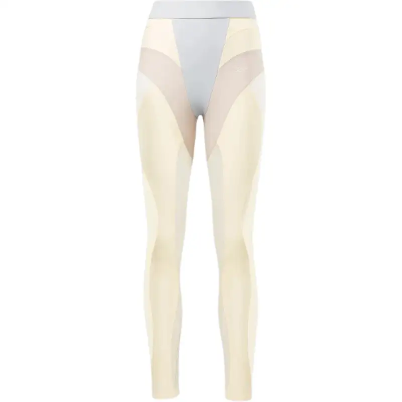 Reebok Butterfly Leggings Sports Pants Women's Light Gray/Yellow