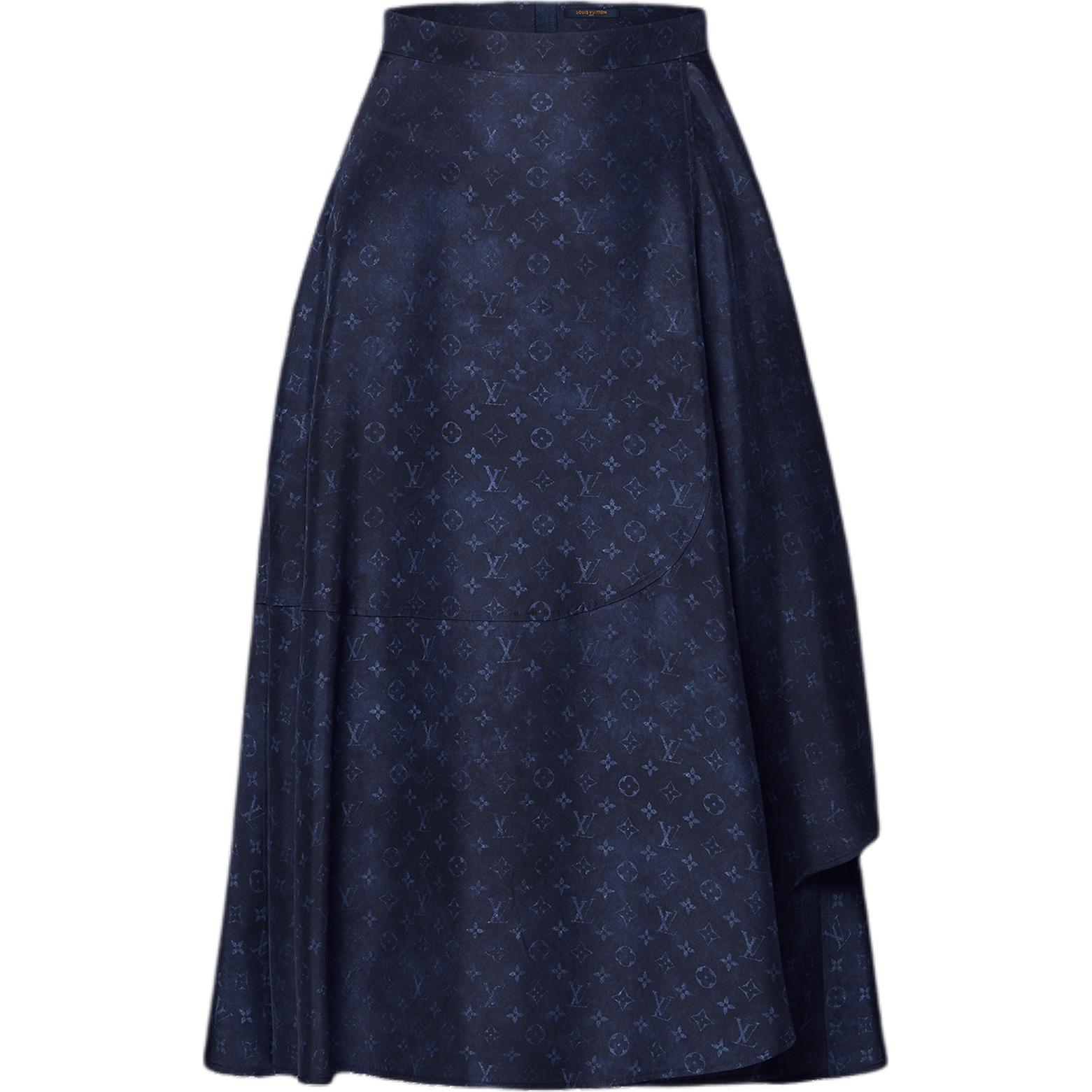 LOUIS VUITTON SS25 Casual Long Skirt Women's Indigo