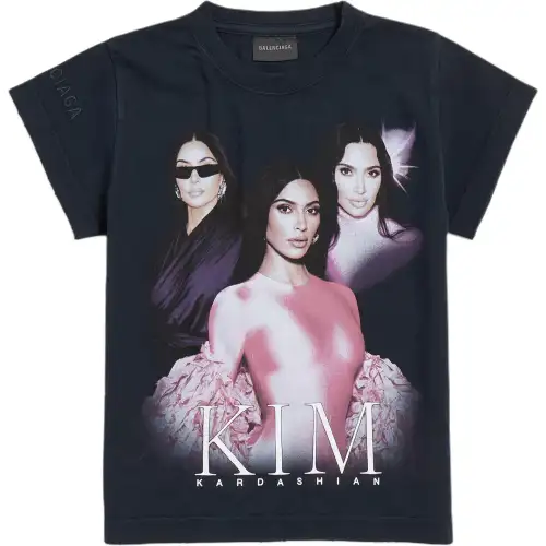 Balenciaga FW25 Regular T Shirt Women's Black Slim Fit