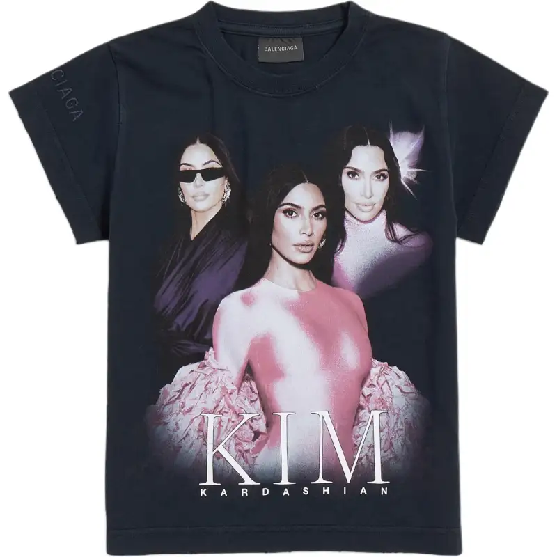 Balenciaga FW25 Regular T Shirt Women's Black Slim Fit