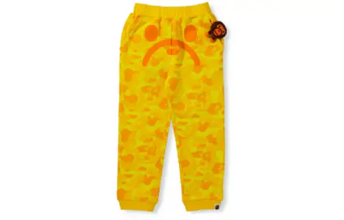 Camouflage toy, coloring book, knitted yellow children's trousers for boys, children's clothing, print, elastic waist