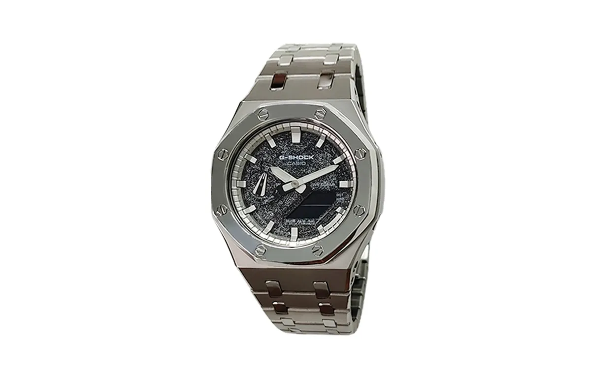 CASIO Custom Collection Quartz Movement Stainless Steel Strap Watch Men's Watches Black Dial